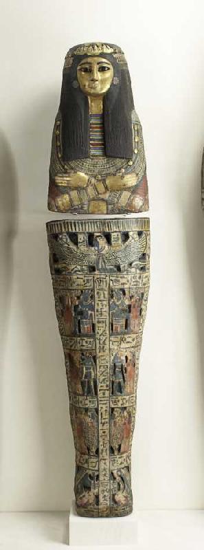 Mumiendecke der Amunpriesterin Takait. 13. Jahrhundert v.Chr. de Ägyptisch
