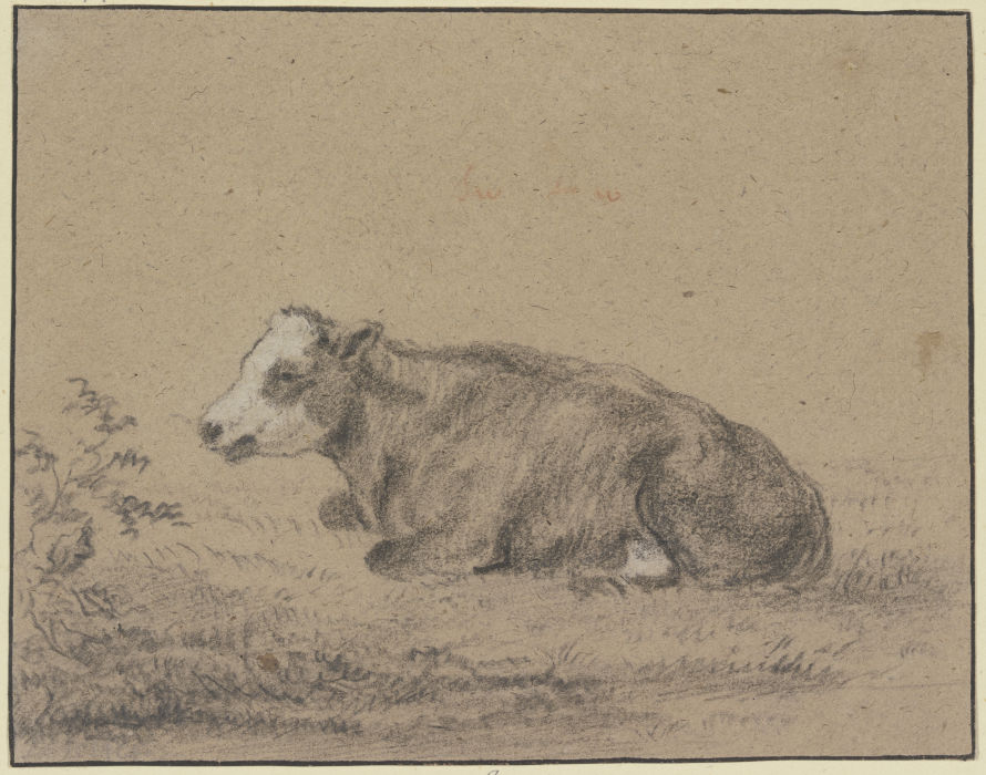 Lying cow to the left de Aelbert Cuyp