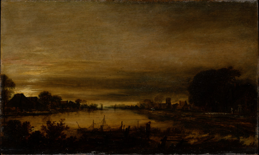 Landscape with Canal at Dusk de Aert van der Neer