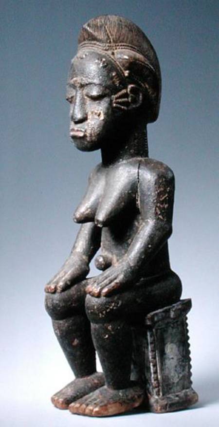 Baule Seated Female Figure de African