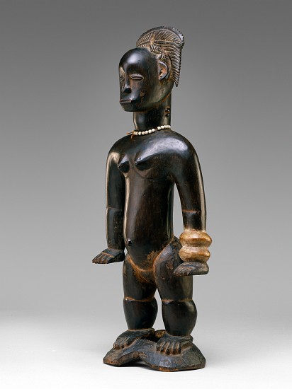 Standing female figure, Guro, Ivory Coast, 19th-20th century de African School