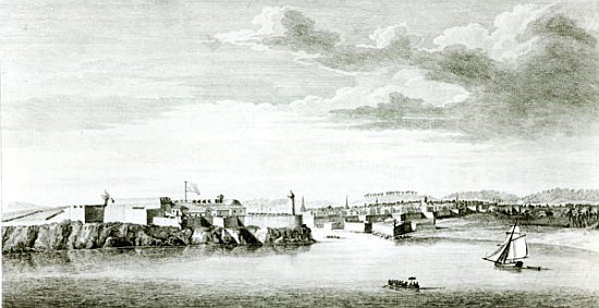 A Prospect of the Moro Castle and City of Havana from the sea; engraved by Pierre Charles Canot from de (after) English School