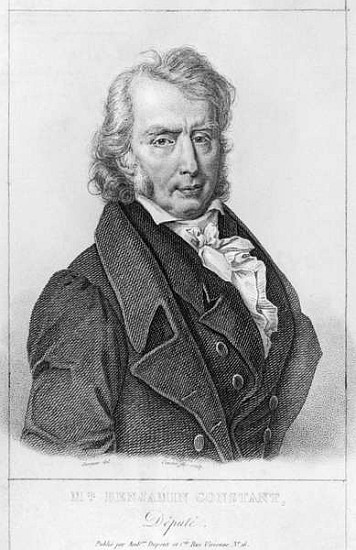 Henri Benjamin Constant de Rebecque (1767-1830) as Deputy; engraved by Louis Francois Couche (1782-1 de (after) Jacques