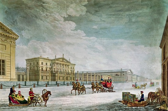 View of the Imperial Bank and the Shops at St. Petersburg (see also 87474) de (after) Mornay