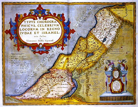 Celebrated places in Judea and Israel, from the ''Theatrum Orbis Terrarum'' de (after) Abraham Ortelius
