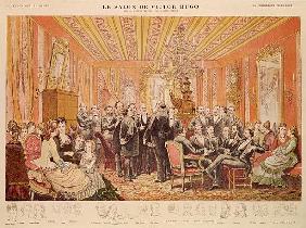 The Salon of Victor Hugo (1802-85) 21 rue de Clichy, illustration from ''La Chronique Illustree''