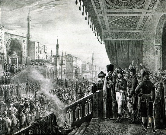 Napoleon Bonaparte (1769-1821) Celebrating the Birthday of the Prophet Mohammed in Cairo, during his de (after) Alexandre Colin