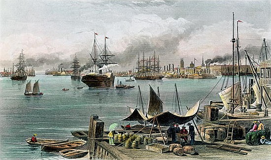 Port of New Orleans; engraved by D.G. Thompson de (after) Alfred R. Waud