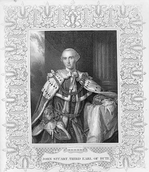 John Stuart, Third Earl of Bute; engraved by W.T. Mote de (after) Allan Ramsay