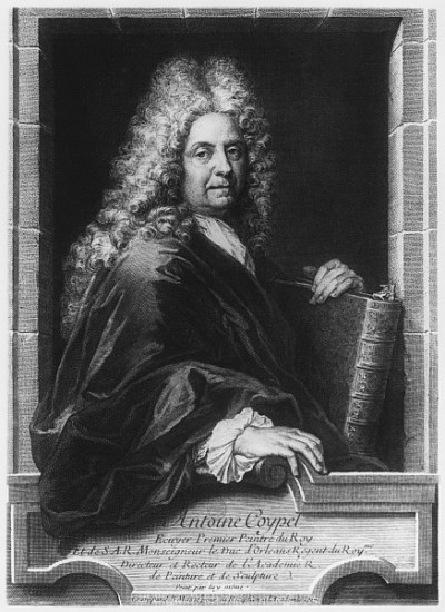 Antoine Coypel, after a self portrait; engraved by Jean Baptiste Masse (1687-1767) 1717 de (after) Antoine Coypel