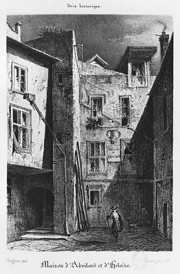 The House of Heloise and Abelard, illustration from ''Paris historique'', de (after) Auguste Jacques Regnier