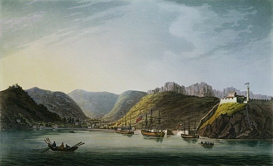 View of the West Side of Porto Ferraio Bay, Elba; engraved by Francis Jukes (1747-1812) published by de (after) Captain James Weir
