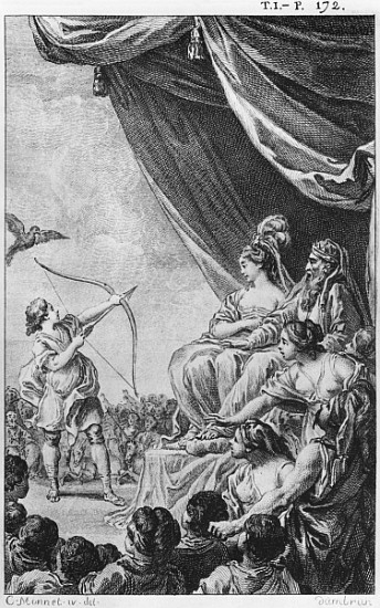 Formosante and Amazan, illustration from ''La Princesse de Babylone'' by Voltaire (1694-1778) de (after) Charles Monnet