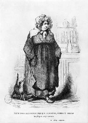 Madame Vauquer, illustration from ''Le Pere Goriot'' Honore de Balzac (1799-1850)