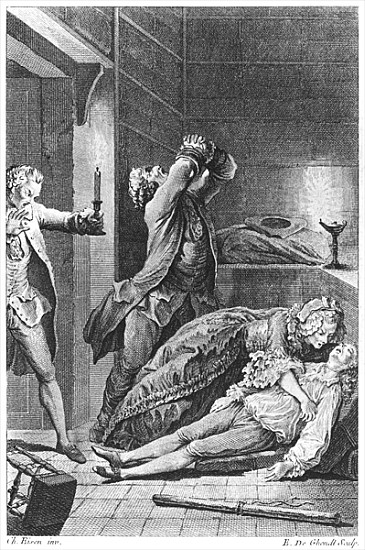 Jean Calas (1698-1762) discovering his dead sonby Emmanuel Jean Nepomucene de Ghendt (1738-1815) de (after) Charles Joseph Dominique Eisen