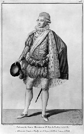 Count Almaviva, illustration from Act V of ''The Barber of Seville'' Pierre Augustin Caron de Beauma