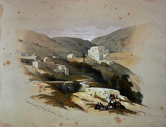 Christian Church of St. George at Lud (Ancient Lydda)29th March 1839, from Volume II of ''The Holy L de (after) David Roberts