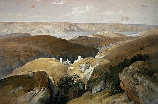 Convent of St. Saba, April 1839, from Volume II of ''The Holy Land'' de (after) David Roberts