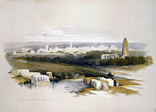 Ramla, from ''The Holy Land''; engraved by Louis Haghe (1806-85) de (after) David Roberts