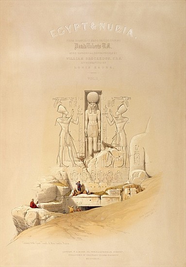 The Entrance to the Great Temple of Aboo Simble, Nubia, titlepage of Volume I of ''Egypt and Nubia'' de (after) David Roberts
