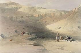 Entrance to the Valley of the Kings, from ''Egypt and Nubia''; engraved by Louis Haghe (1806-85)