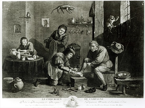 The Country Surgeon; engraved by Thomas Major (1714-99) 1747 de (after) David the Younger Teniers