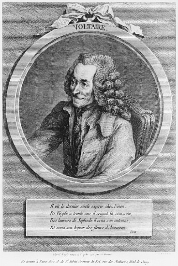 Portrait of Voltaire, from a drawing Denon made on 6th July 1775 de (after) Dominique Vivant Denon