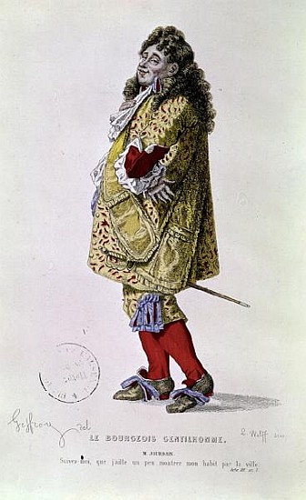 Follow me, that I might a little show my dress about the town'', illustration of Monsieur Jourdain f de (after) Edmond A.F. Geffroy