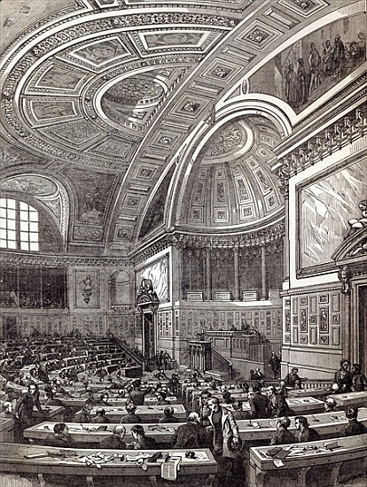 The French Chamber of Peers, from The Illustrated London News, 1st February 1845 de (after) Edouard Renard