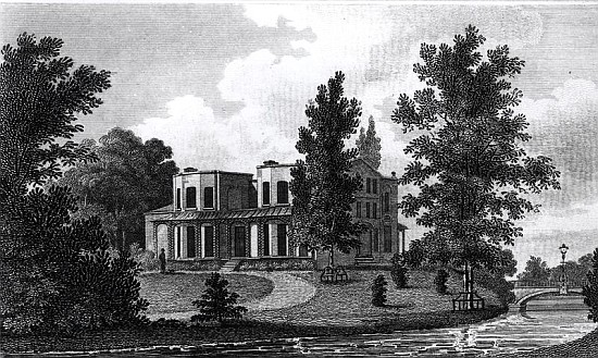 Lord Nelson''s Villa at Merton, published 1806 de (after) Edward Gyfford