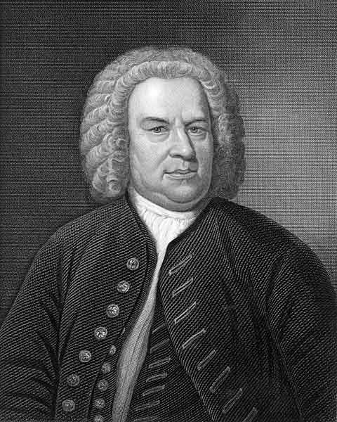 Portrait of Johann Sebastian Bach, German composer de (after) Elias Gottleib Haussmann