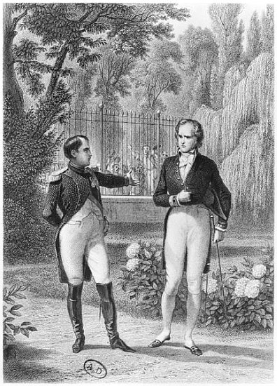 Meeting Between Napoleon I (1769-1821) and Benjamin Constant de Rebecque (1767-1830) from ''Memoires de (after) Felix Philippoteaux
