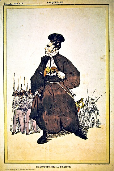 Caricature of Baron Pasquier as ''Saviour of France'' de (after) Fortune Delarue