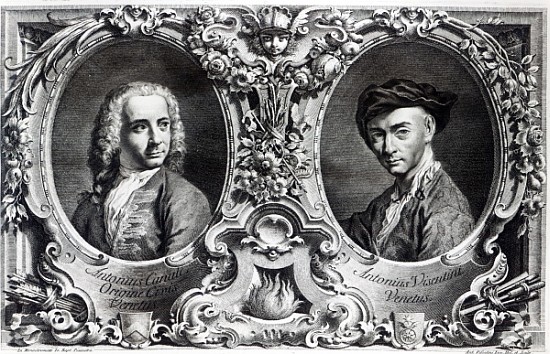 Canaletto and Antonio Visentini by Visentini de (after) Giambattista Piazzetta