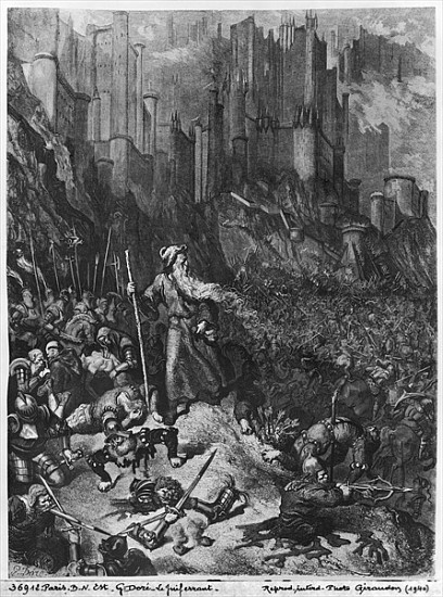 The Wandering Jew; engraved by Felix Jean Gauchard (1825-72) de (after) Gustave Dore