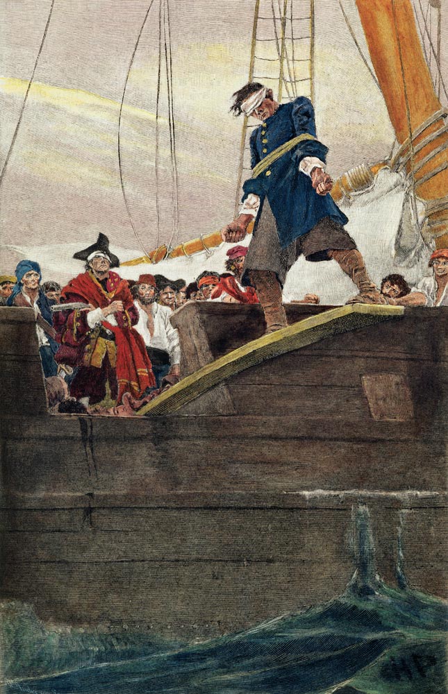 Walking the Plank; engraved by Anderson de (after) Howard Pyle