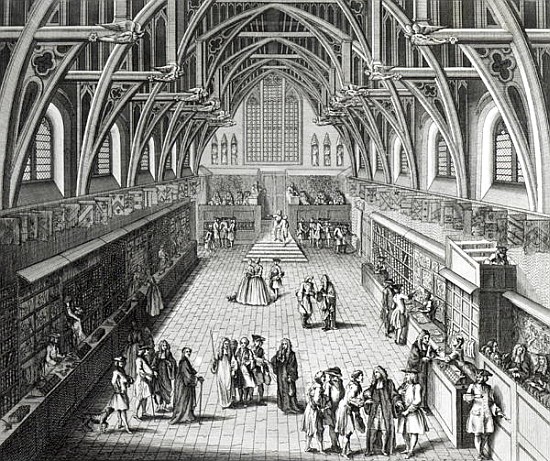 Westminster Hall, The First Day of Term, A Satirical Poem, 1797 ; engraved by C.Mosley de (after) Hubert Gravelot