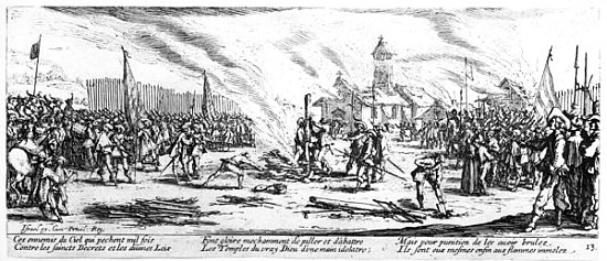 The Stake, plate 13 from ''The Miseries and Misfortunes of War''; engraved by Israel Henriet (c.1590 de (after) Jacques Callot