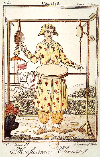 Chinese Musician de (after) Jacques Grasset de Saint-Sauveur
