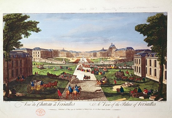View of the Palace of Versailles de (after) Jacques Rigaud