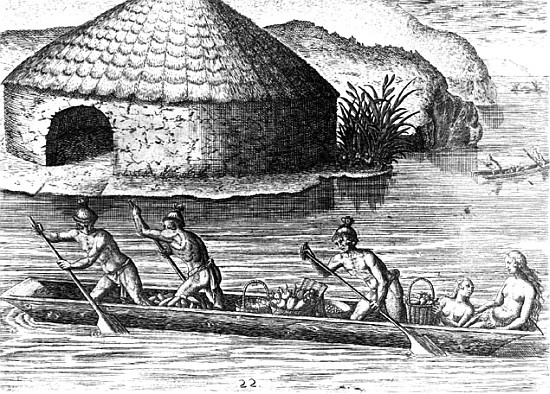 Florida Indians Storing their Crops in the Public Granary, from ''Brevis Narratio''; engraved by The de (after) Jacques (de Morgues) Le Moyne