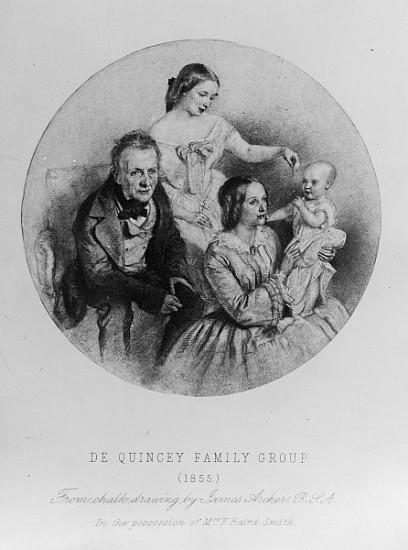 Thomas de Quincey and his family de (after) James Archer
