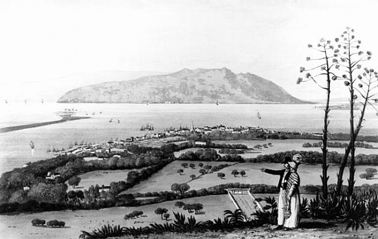 Kingston and Port Royal, from ''A Picturesque Tour of the Island of Jamaica''; engraved by Thomas Su de (after) James Hakewill