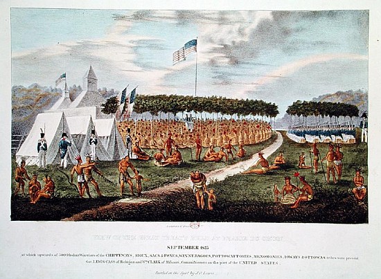 View of the Great Treaty Held at Prairie du Chien, Wisconsin, September 1825, from ''The Aboriginal  de (after) James Otto Lewis