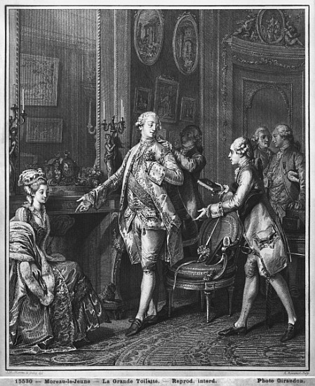 The Great Toilette; engraved by Antoine Louis Romanet (1743-after 1809) c.1777 de (after) Jean Michel the Younger Moreau