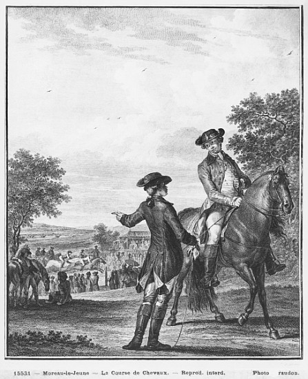 The horse race; engraved by Heinrich Guttenberg (1749-1818) c.1777 de (after) Jean Michel the Younger Moreau