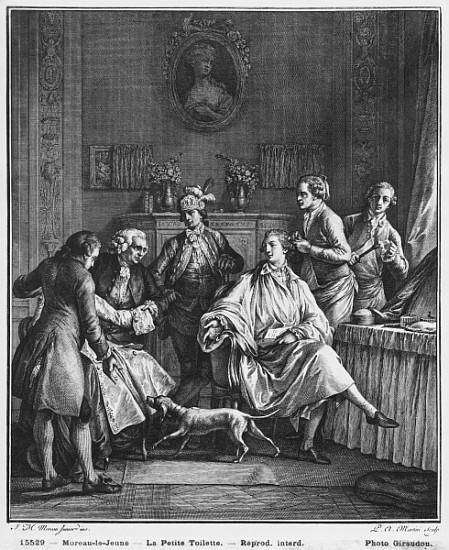 The Small Toilette; engraved by Pietro Antonio Martini (1739-97) de (after) Jean Michel the Younger Moreau