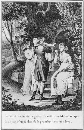 Illustration from ''The Sorrows of Werther'' Johann Wolfgang Goethe (1749-1832) ; engraved by E. Deg
