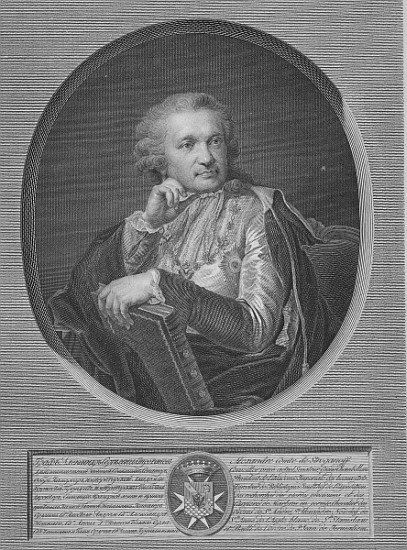 Count Stroganov; engraved by Ignaz Sebastian Klauber de (after) Johann Baptist I Lampi