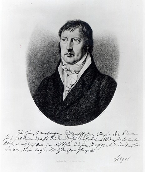 Georg Wilhelm Friedrich Hegel; engraved by F.W Bollinger, c.1825 de (after) Johann Christian Xeller